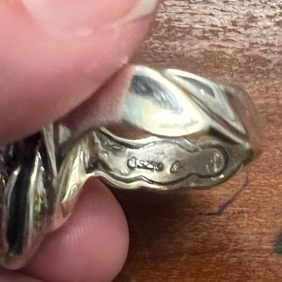 Carolyn Pollack .925 Blue Lace Agate Calla Lily Ring – Sculptural Artisan #337 - Picture 9 of 12